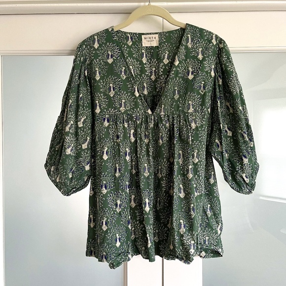 Mirth Tops - Mirth Belem Top in Green Peacock, size L